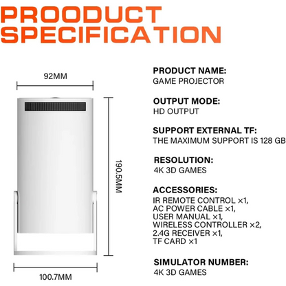 Proiettore da gioco con 2 controller wireless